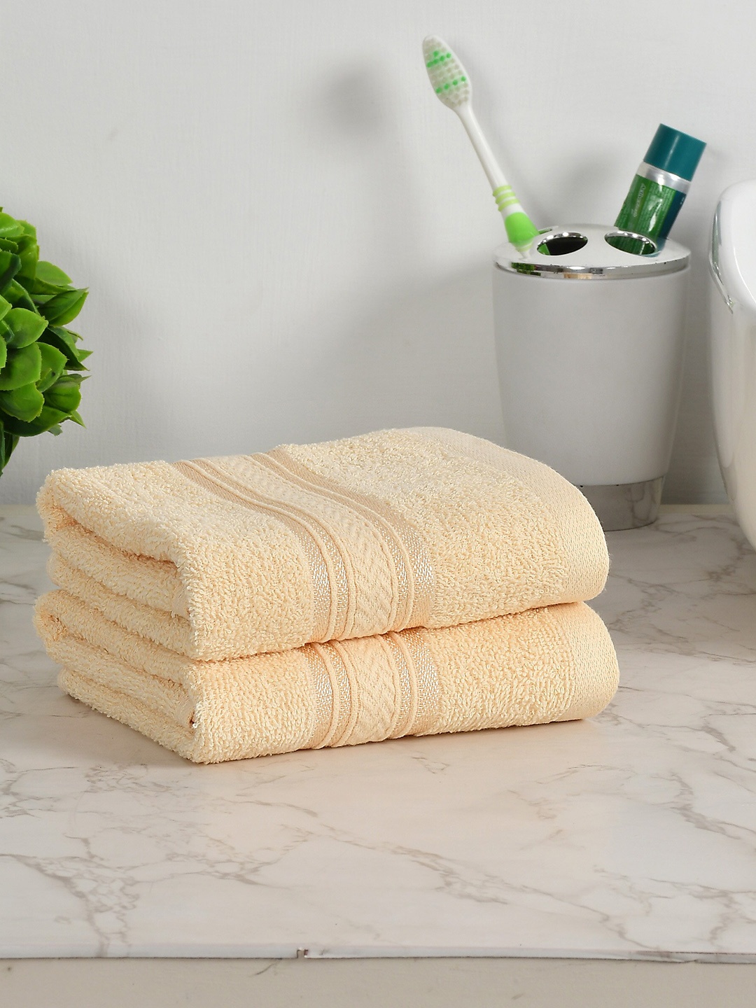 

Florida Beige 2 Pieces 350 GSM Pure Cotton Hand Towels