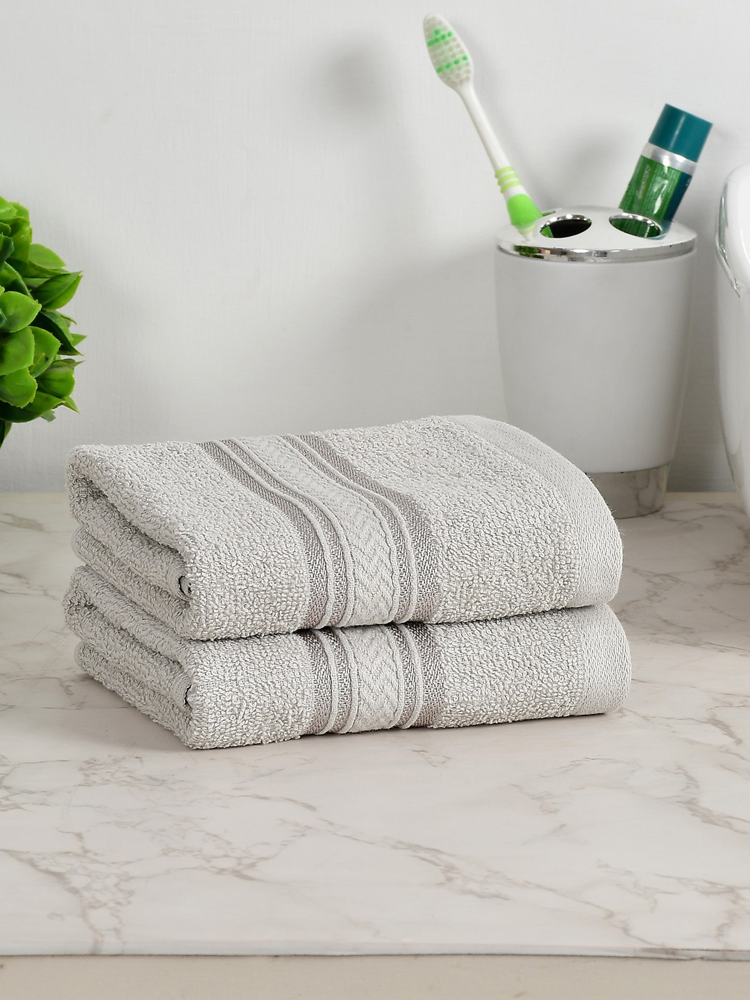 

Florida Grey 2 Pieces 350 GSM Pure Cotton Hand Towels