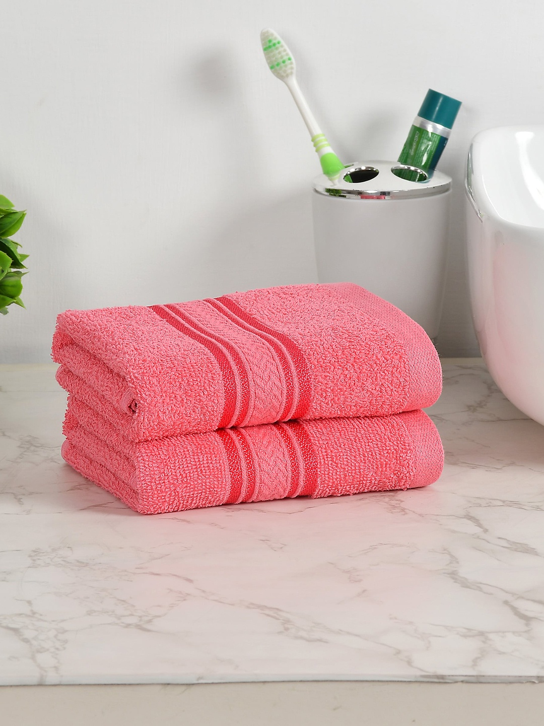 

Florida Pink 2 Pieces 350 GSM Pure Cotton Hand Towels