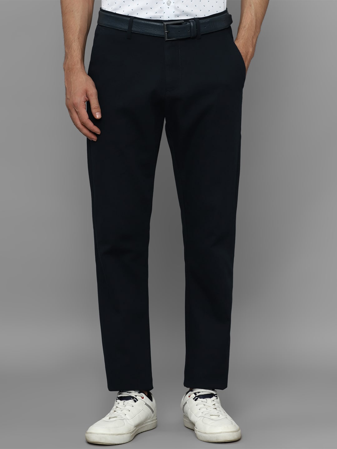 

Allen Solly Men Mid-Rise Regular Fit Trousers, Black
