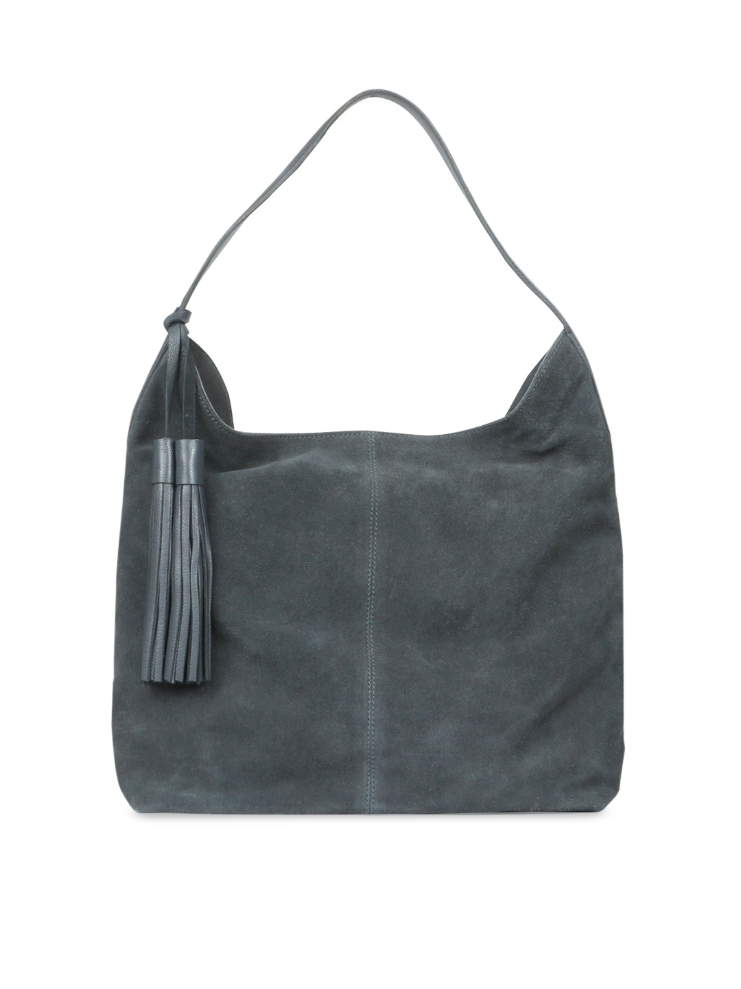 Saint G Leather Oversized Structured Shoulder Bag With Tasselled, Blue