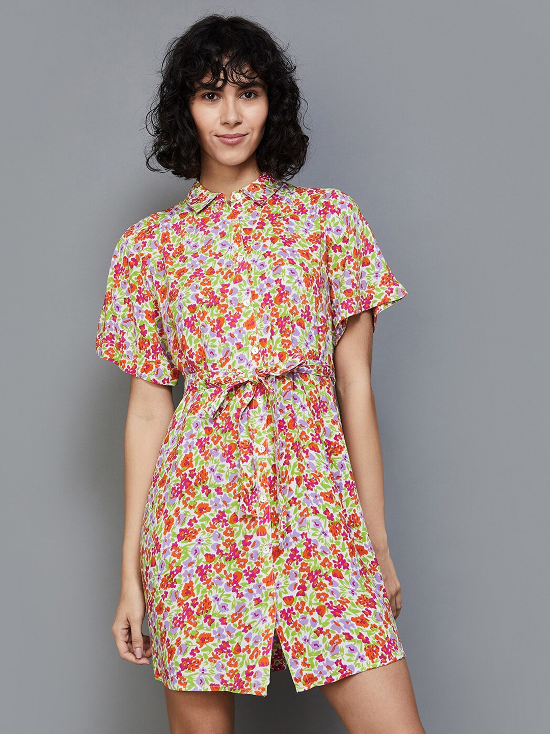 

Fame Forever by Lifestyle Floral Printed A-Line Dress, Orange