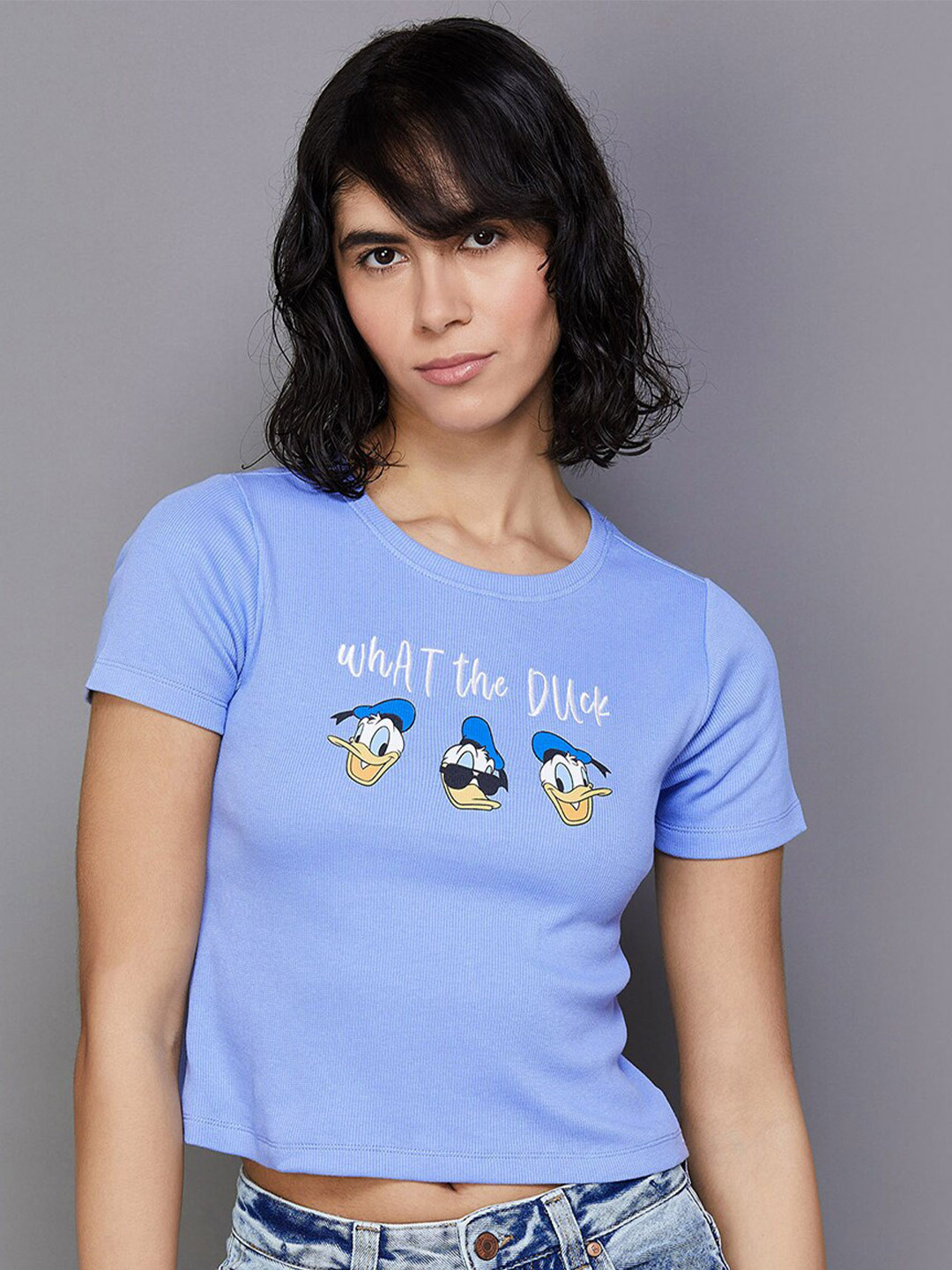 

Ginger by Lifestyle Donald Duck Printed Pure Cotton T-shirt, Blue