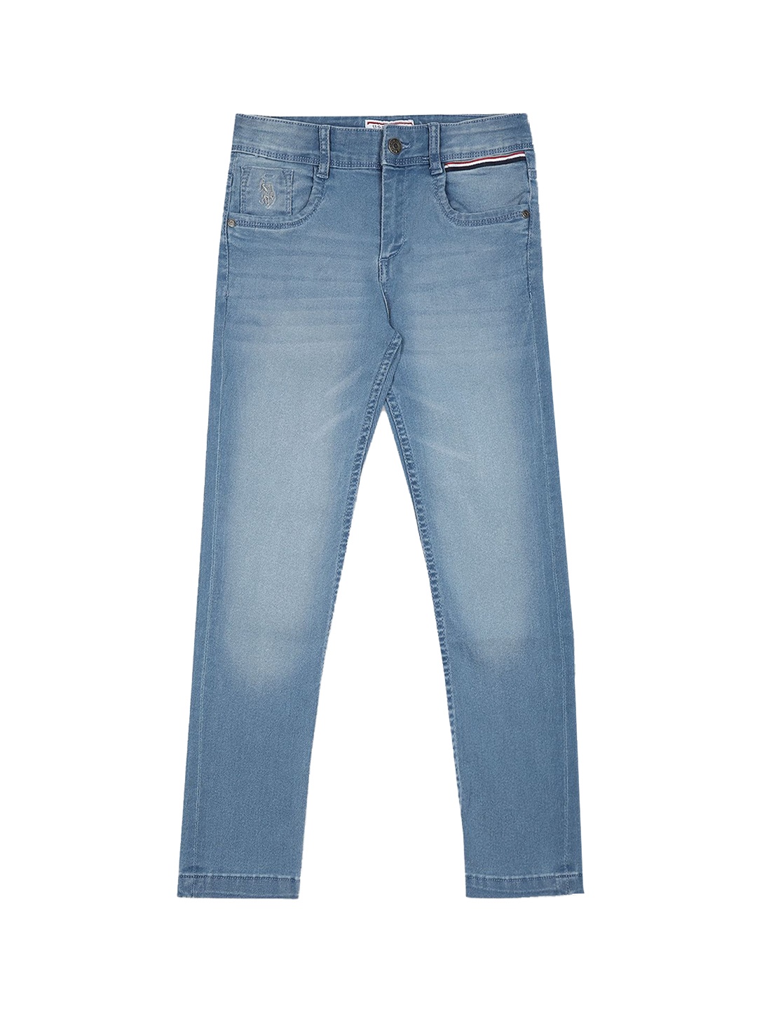 

U.S. Polo Assn. Kids Boys Skinny Fit Light Fade Stretchable Jeans, Blue