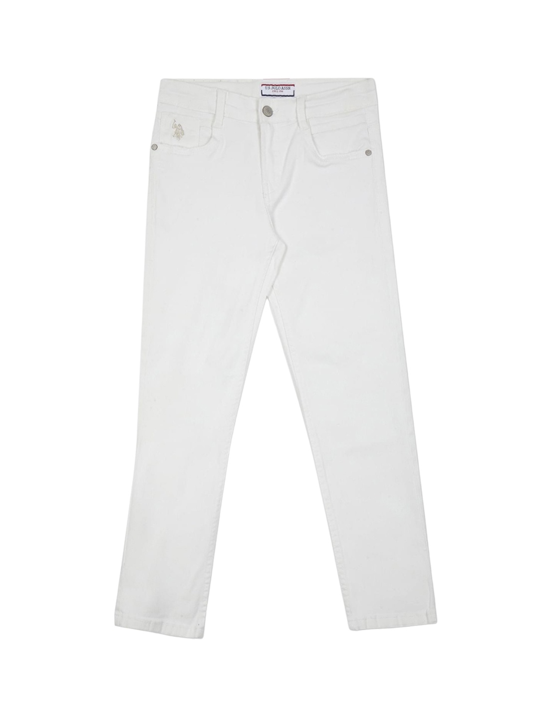 

U.S. Polo Assn. Kids BoysSlim Fit Clean Look Stretchable Jeans, White