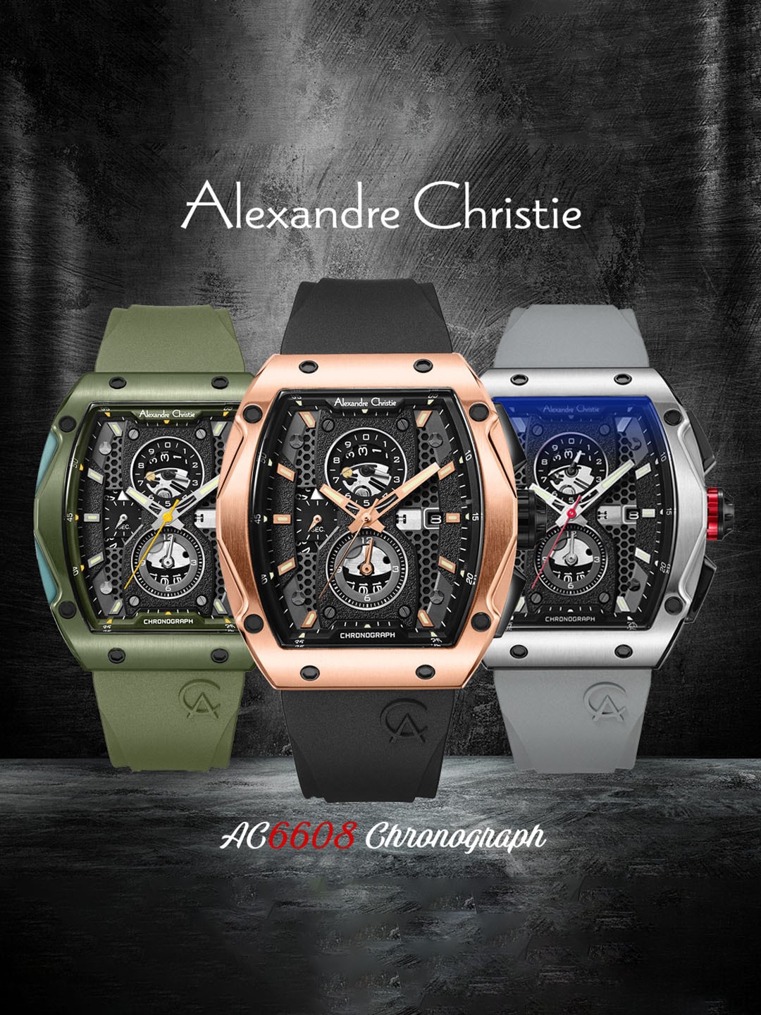 

Alexandre Christie Men Black Dial & Black Straps Analogue Watch 6608MCRRGBA