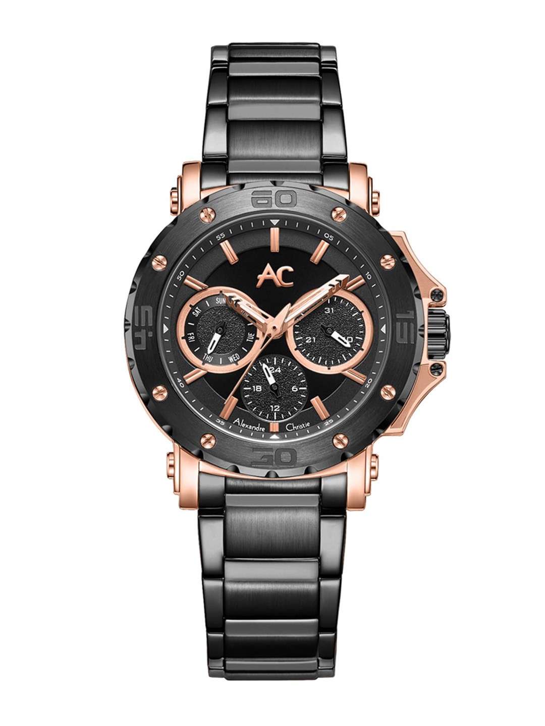 

Alexandre Christie Women Stainless Steel Bracelet Style Straps Analogue Watch 9205BFBBRBA, Black