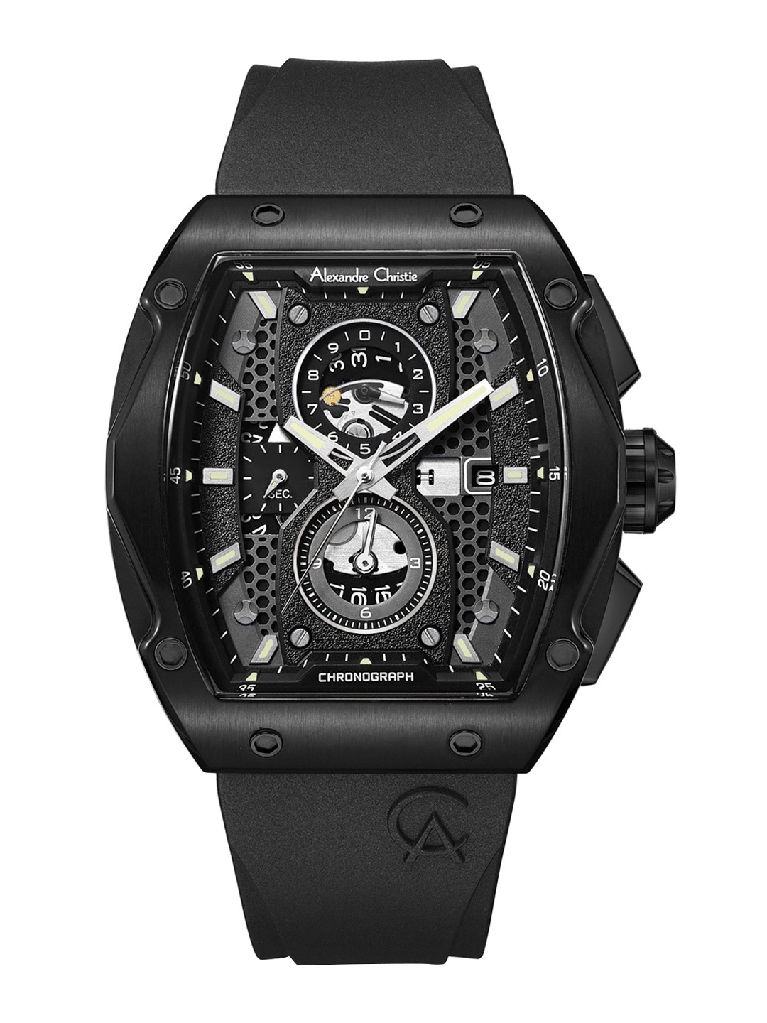 

Alexandre Christie Men Stainless Steel Analogue Watch 6608MCRIPBA, Black