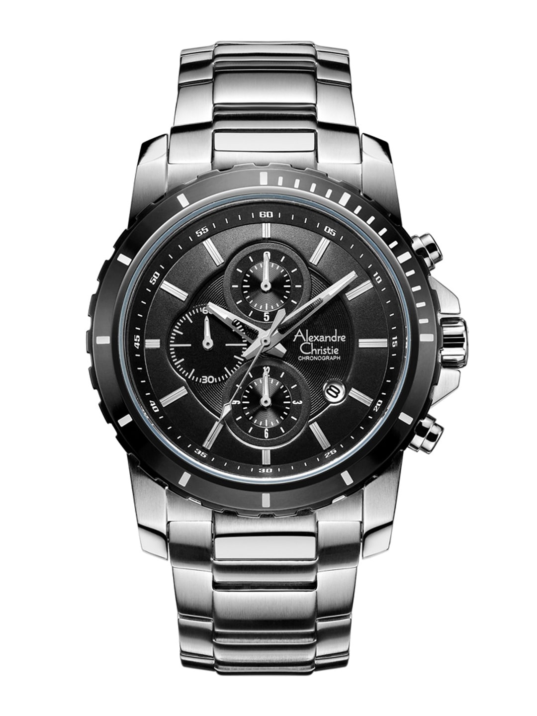 

Alexandre Christie Men Stainless Steel Bracelet Style Straps Analogue Watch 6141MCBTBBA, Silver