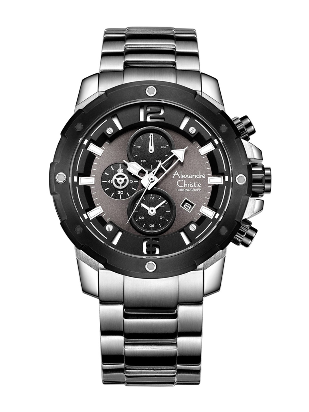 

Alexandre Christie Men Stainless Steel Bracelet Style Straps Analogue Watch 6410MCBTBBASL, Black