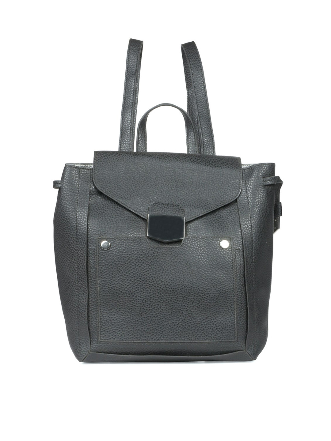 

Saint G Leather Oversized Satchel Backpack Bag, Black