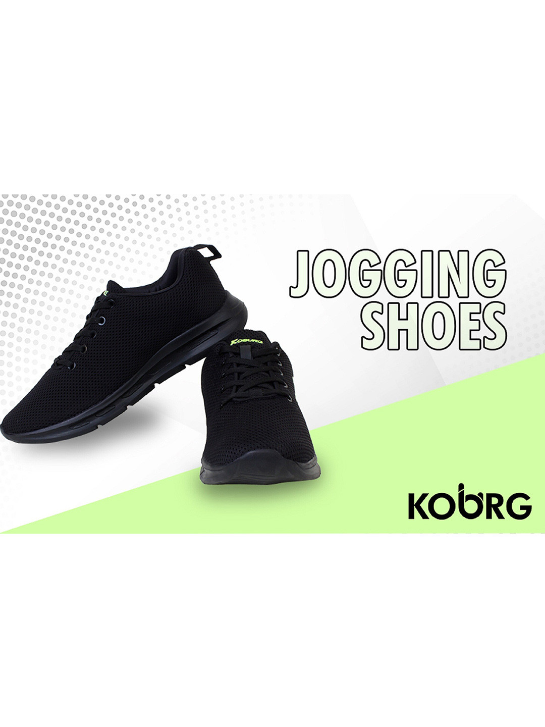 

Koburg Men Lace-Up Running Shoes, Black