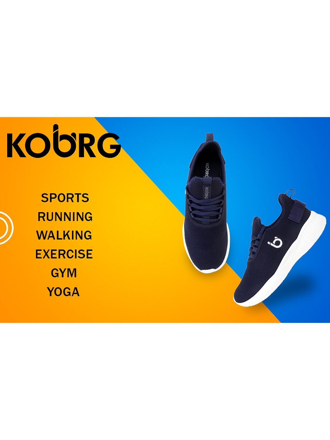 

Koburg Men Lace-Up Running Shoes, Navy blue