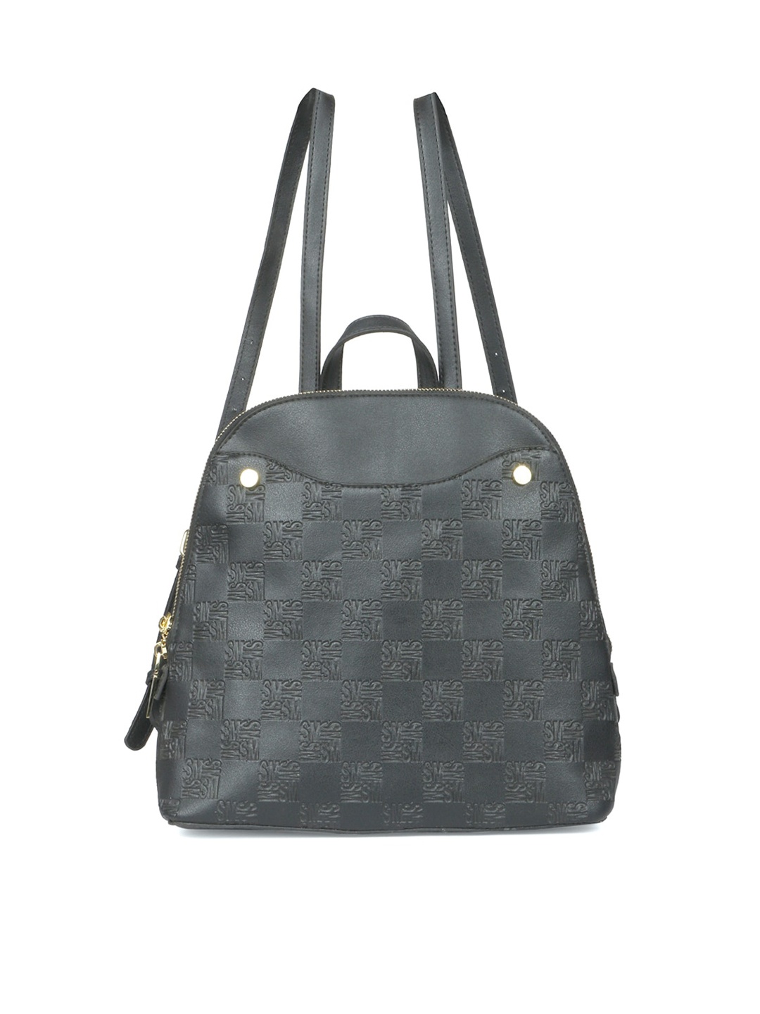 

Saint G Textured Leather Backpack, Black