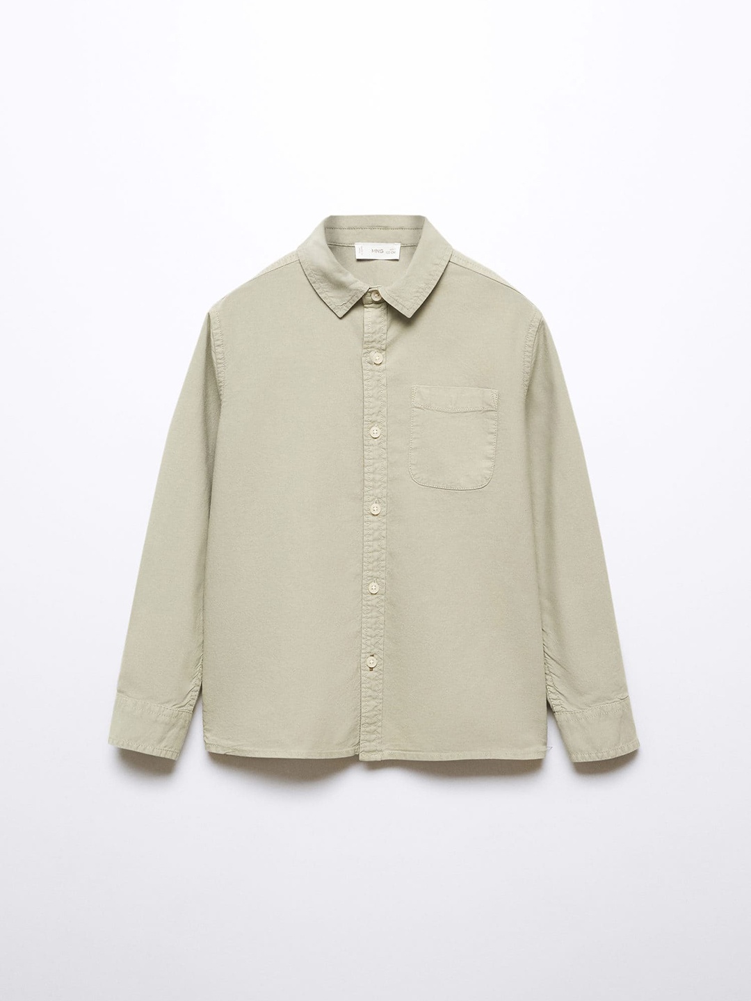 

Mango Kids Boys Regular Fit Pure Cotton Casual Shirt, Green