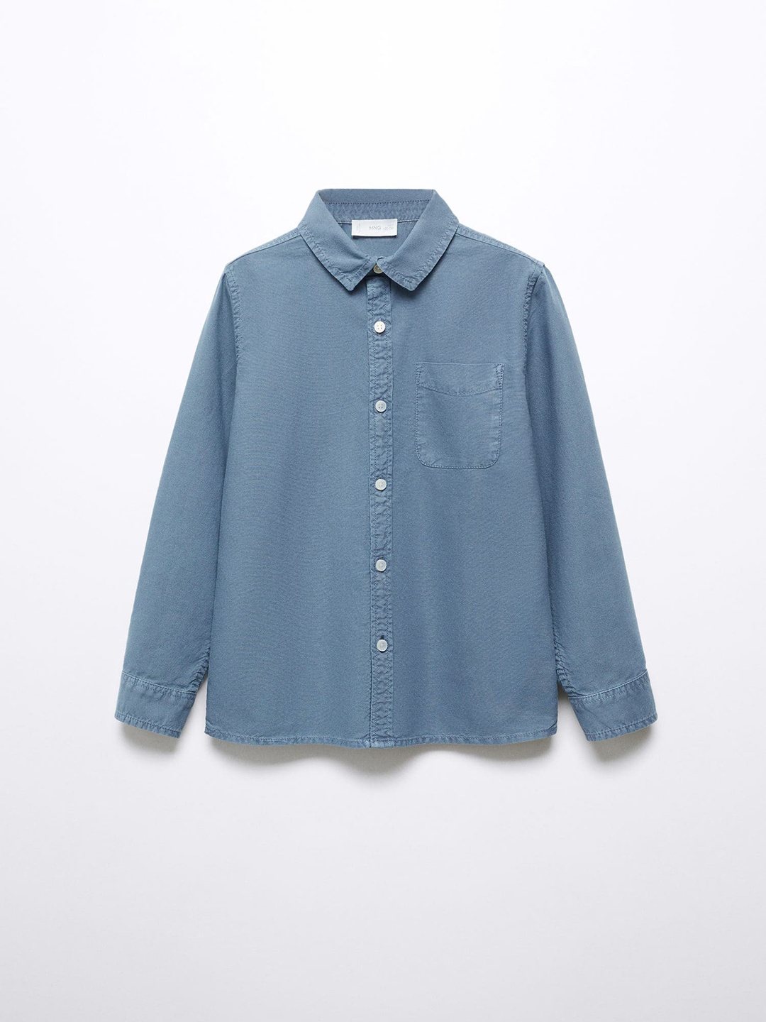 

Mango Kids Boys Regular Fit Pure Cotton Casual Shirt, Blue