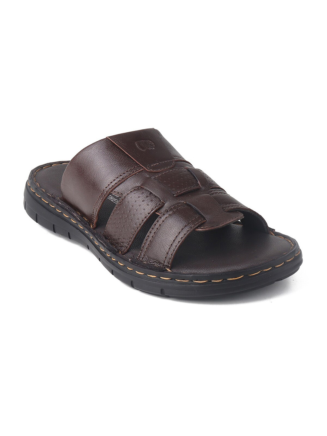 

Red Chief Men Textured Leather Comfort Sandals, Brown