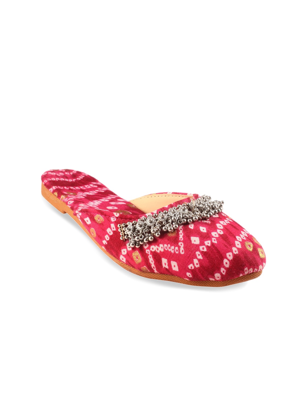 

Apratim Printed Embellished Mules, Pink