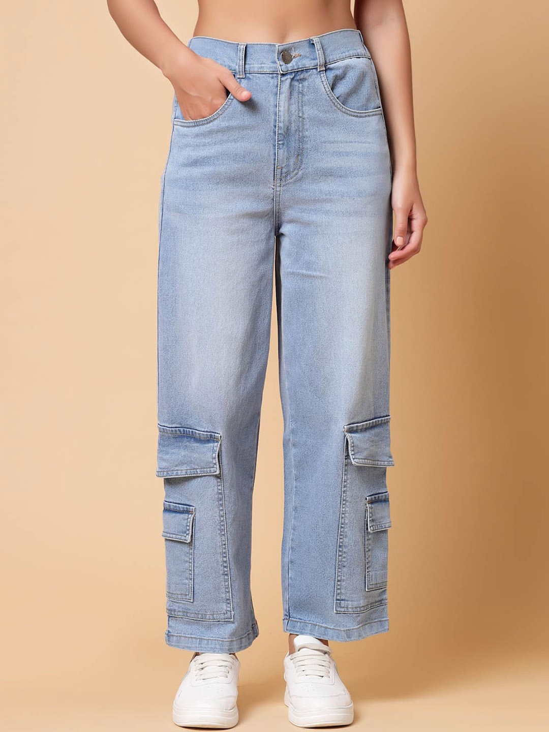 

plusS Women Blue Heavy Fade Cotton Denim Jeans