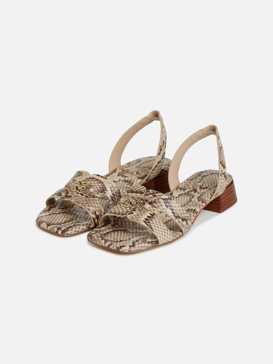 

ALDO Woven Design Slip-On Heels, Brown