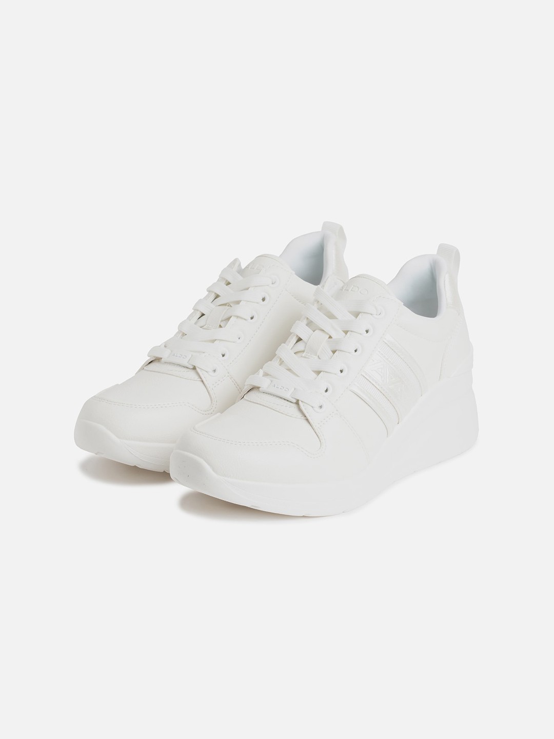 

ALDO Women White Round Toe Sneakers