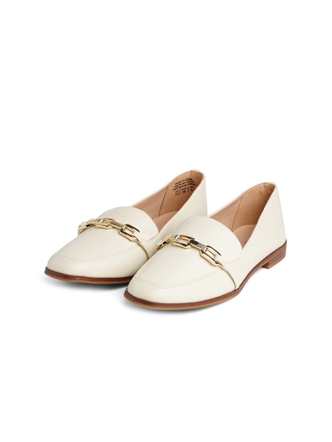 

ALDO Women Buckled Horsebit Loafers, White