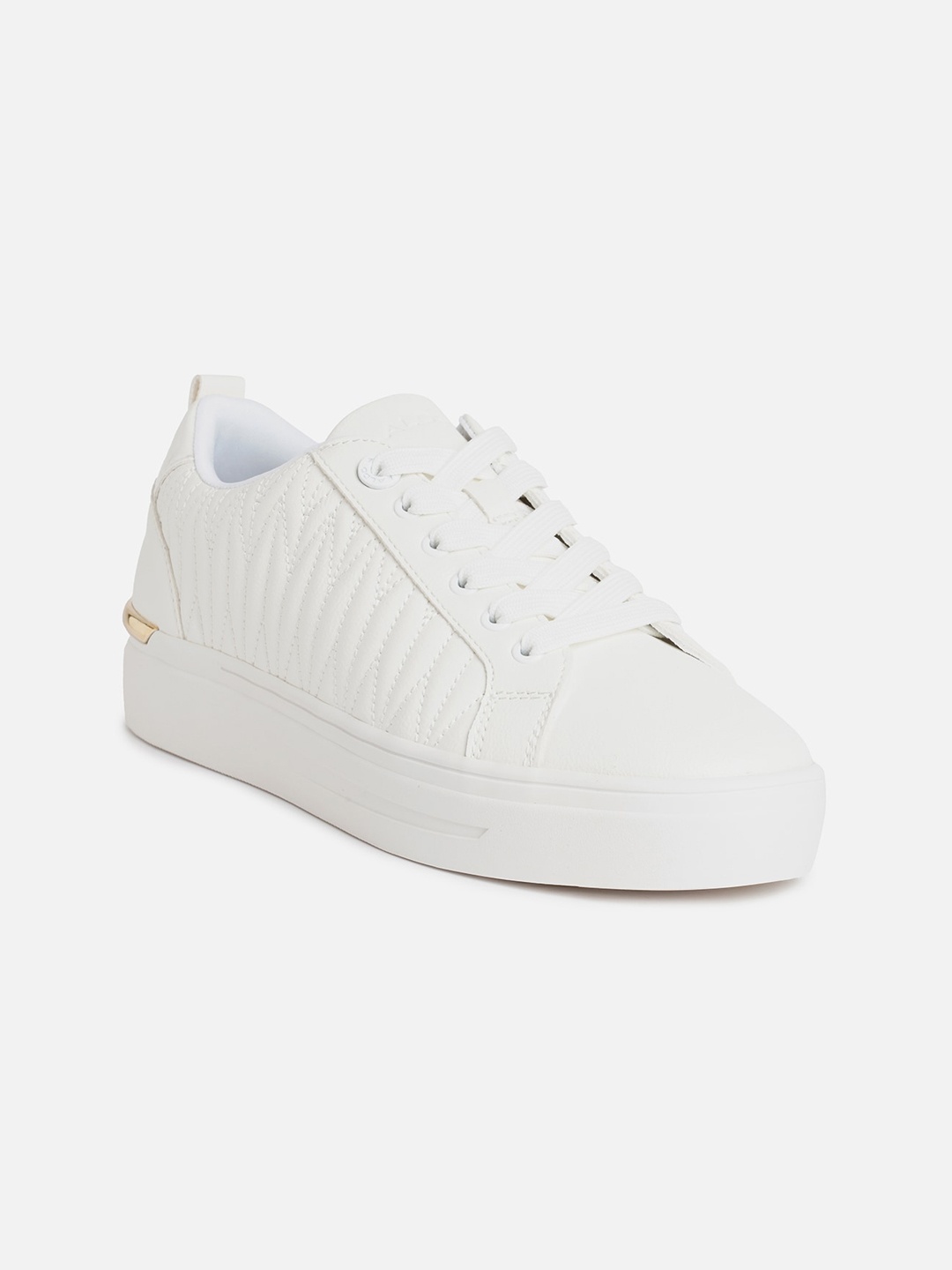 

ALDO Women Textured Lace-Up Sneakers, White