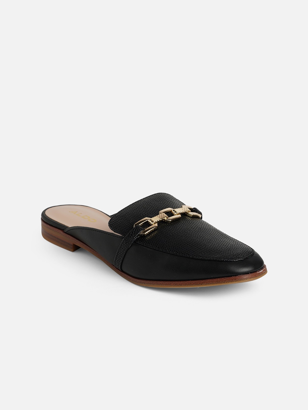 

ALDO Textured Embellished Mules, Black