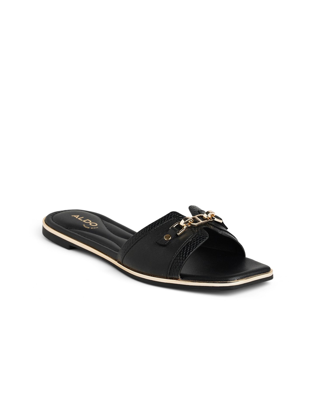 

ALDO Open Toe Slip On Flats, Black