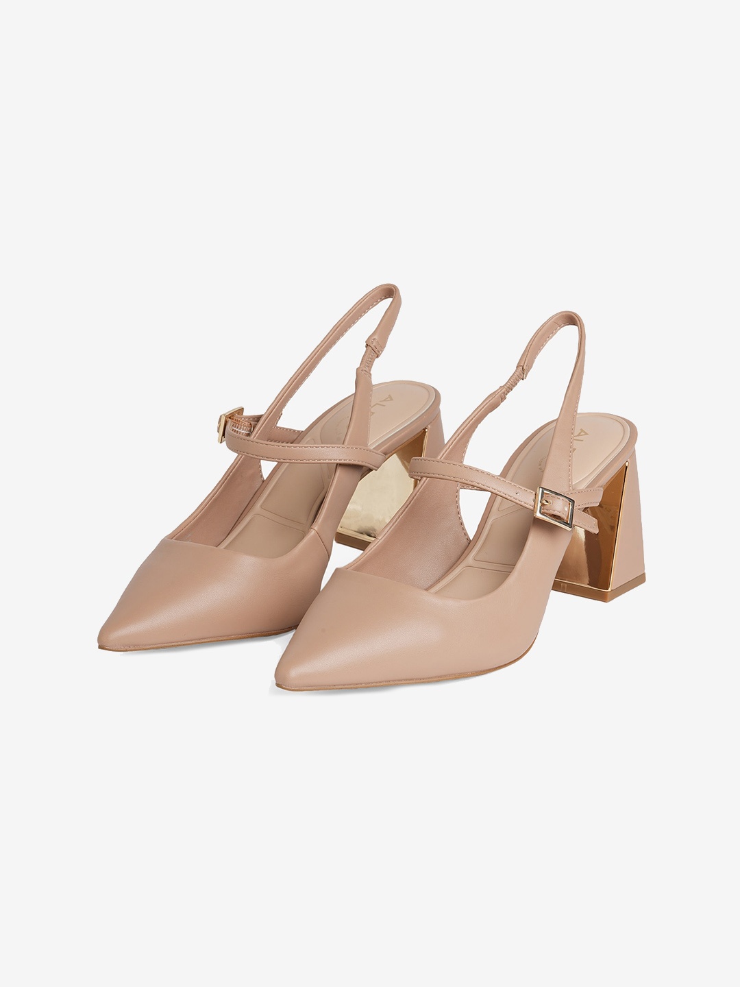 

ALDO Pointed Toe Blocked Heels, Beige