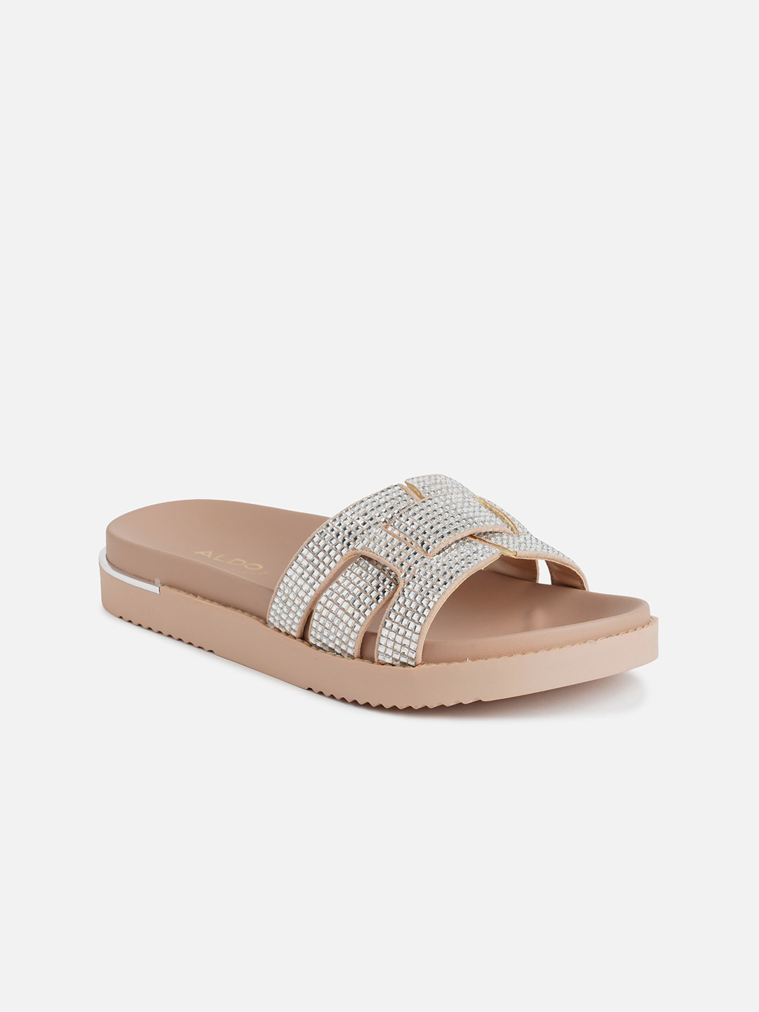 

ALDO Open Toe Slip On Flats, Beige