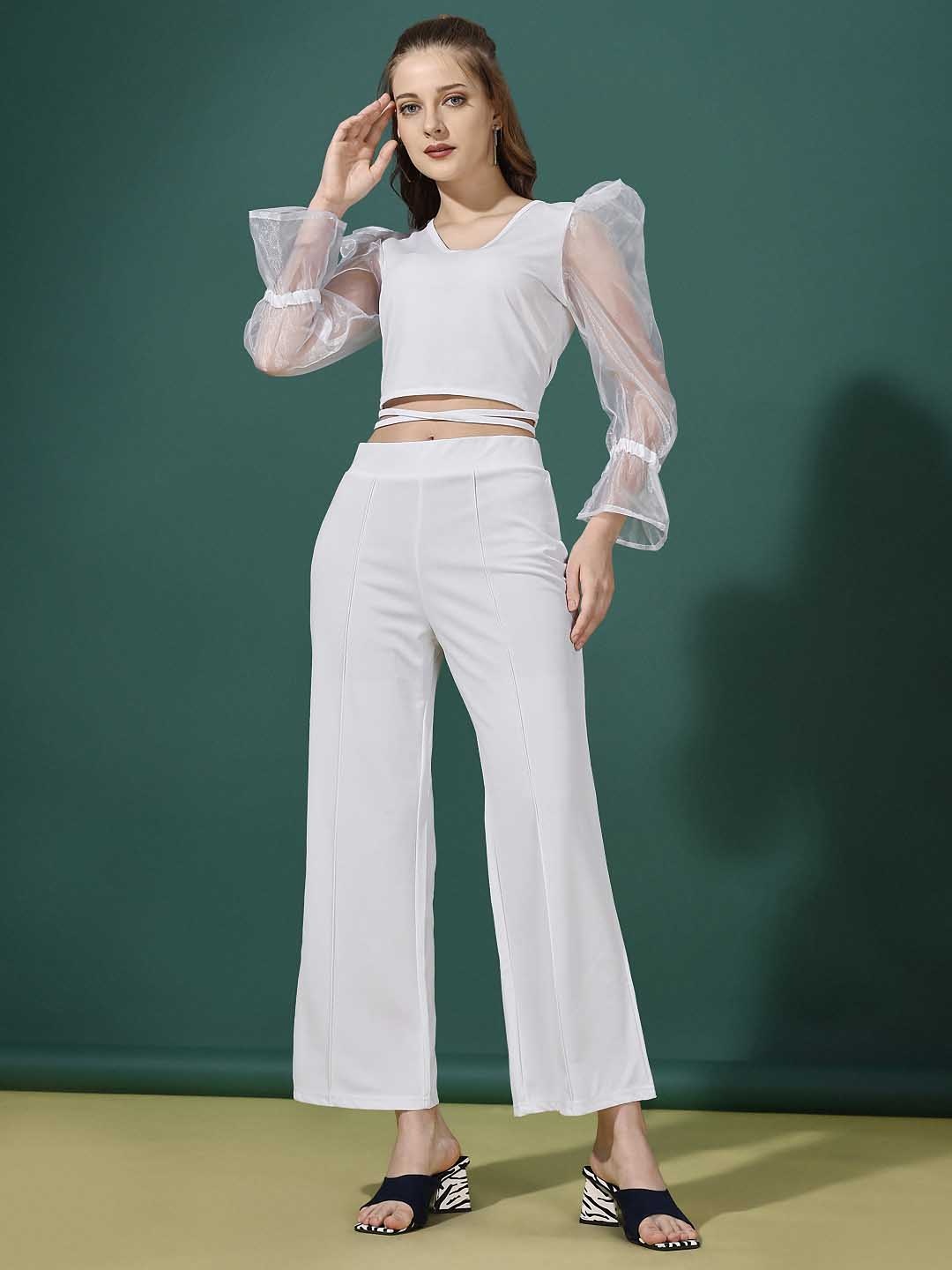 

WESTHOOD Puff Sleeves Co-Ord Set, White