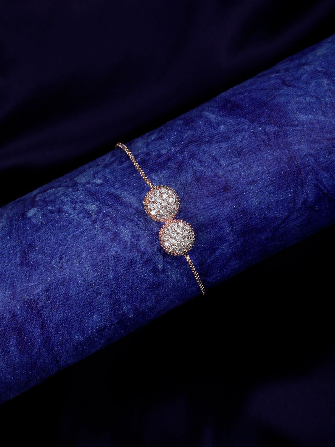 

AccessHer Rose Gold Plated American Diamond Studded Link Bracelet
