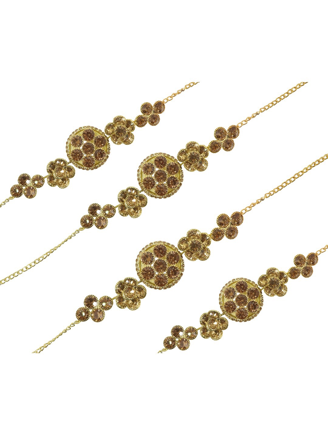 

NMII Men Set Of 4 Gold-Plated Bracelet Rakhi