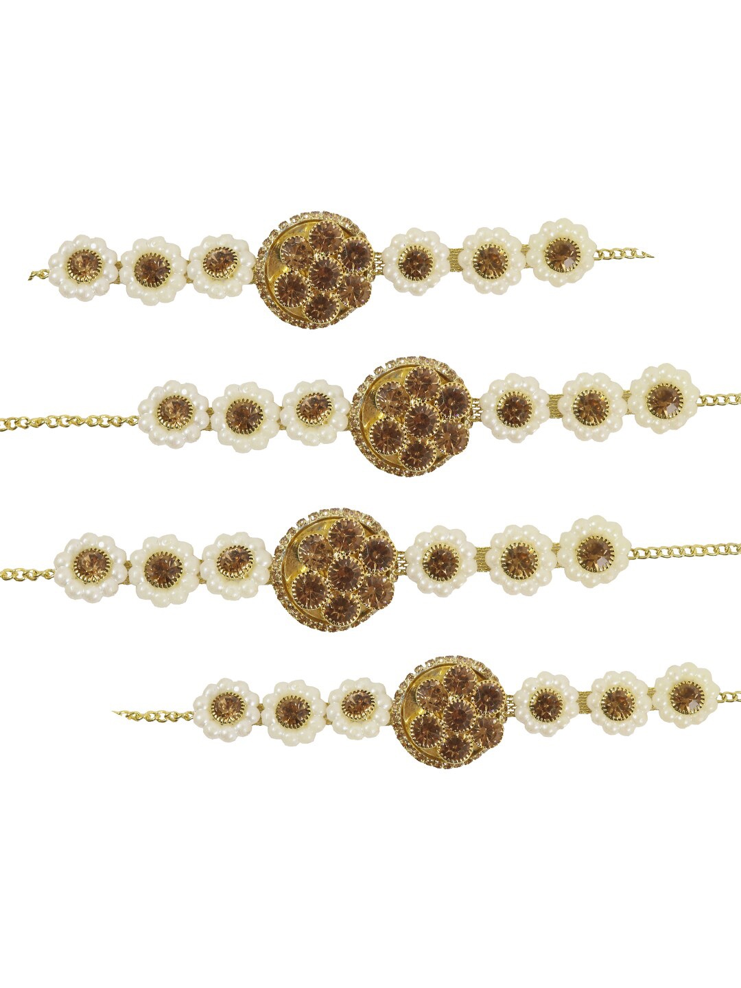 

NMII Men Set Of 4 Gold-Plated Bracelet Rakhi