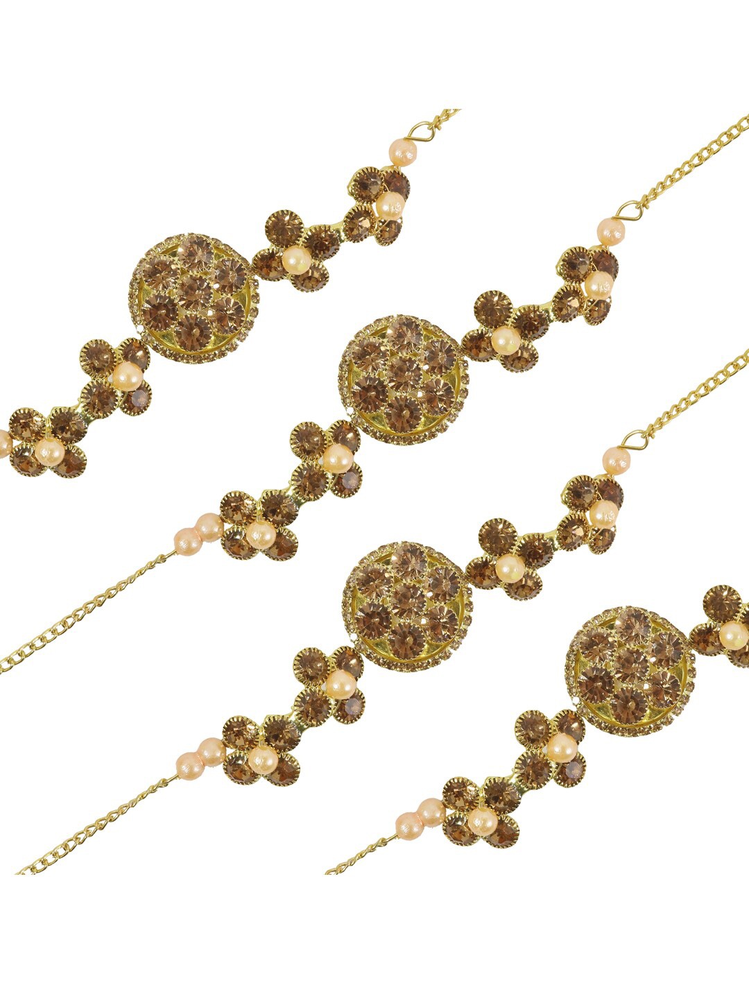 

NMII Pack Of 4 Gold Plated Bracelet Rakhi