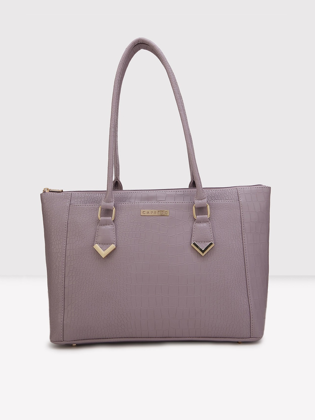 

Caprese Textured PU Structured Shoulder Bag, Purple