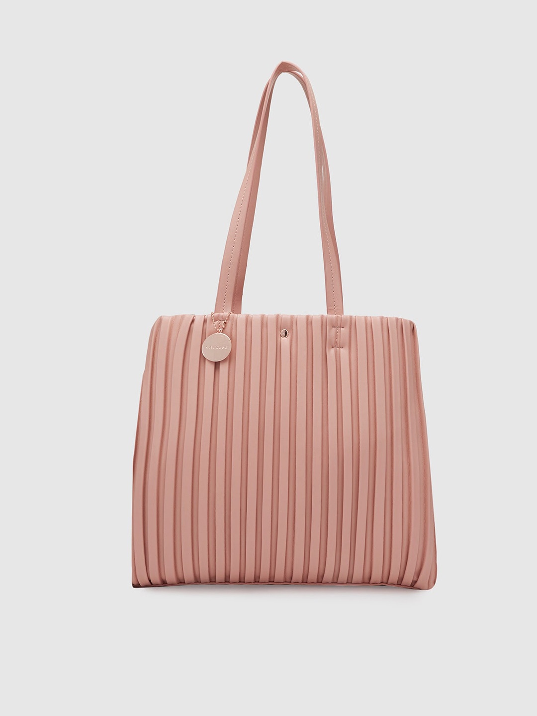 

Caprese Striped Structured Shoulder Bag, Pink