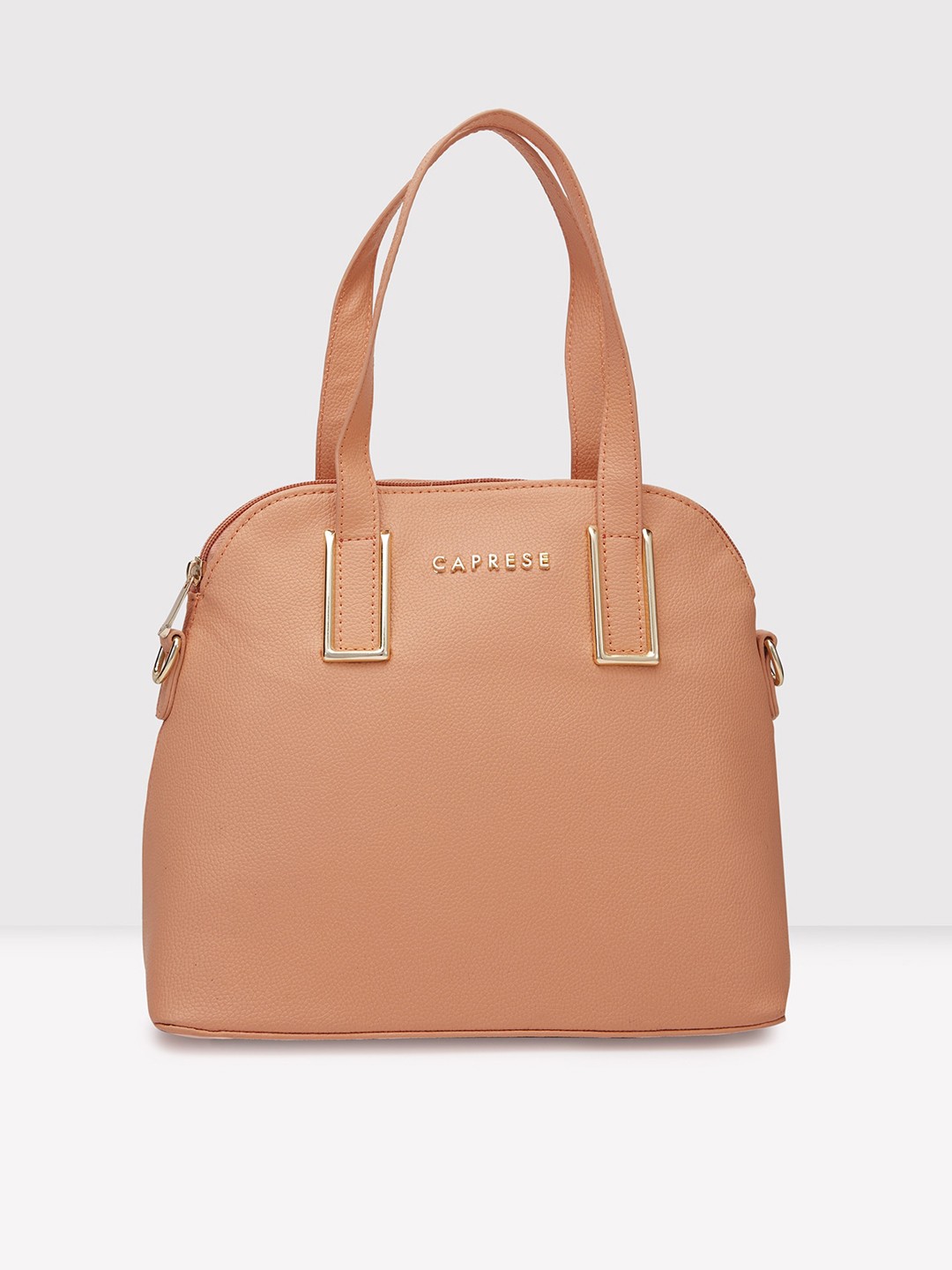 

Caprese Textured Satchel Bag, Orange