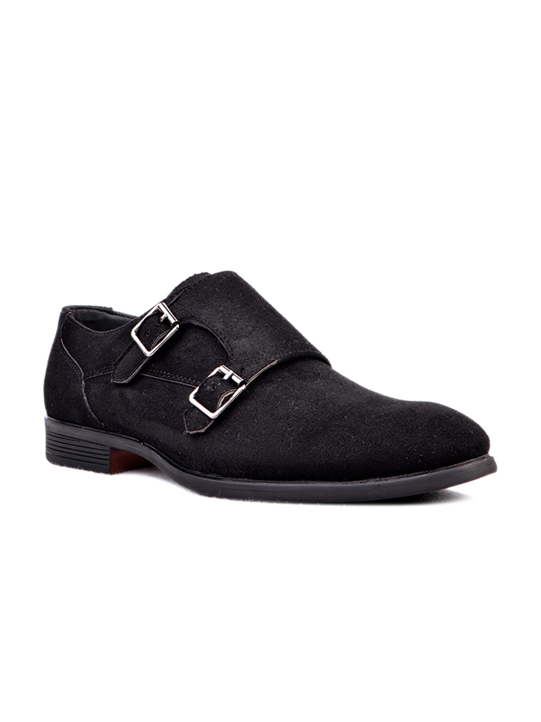 

Cliff Fjord Men Buckled Formal Monk Shoes, Black