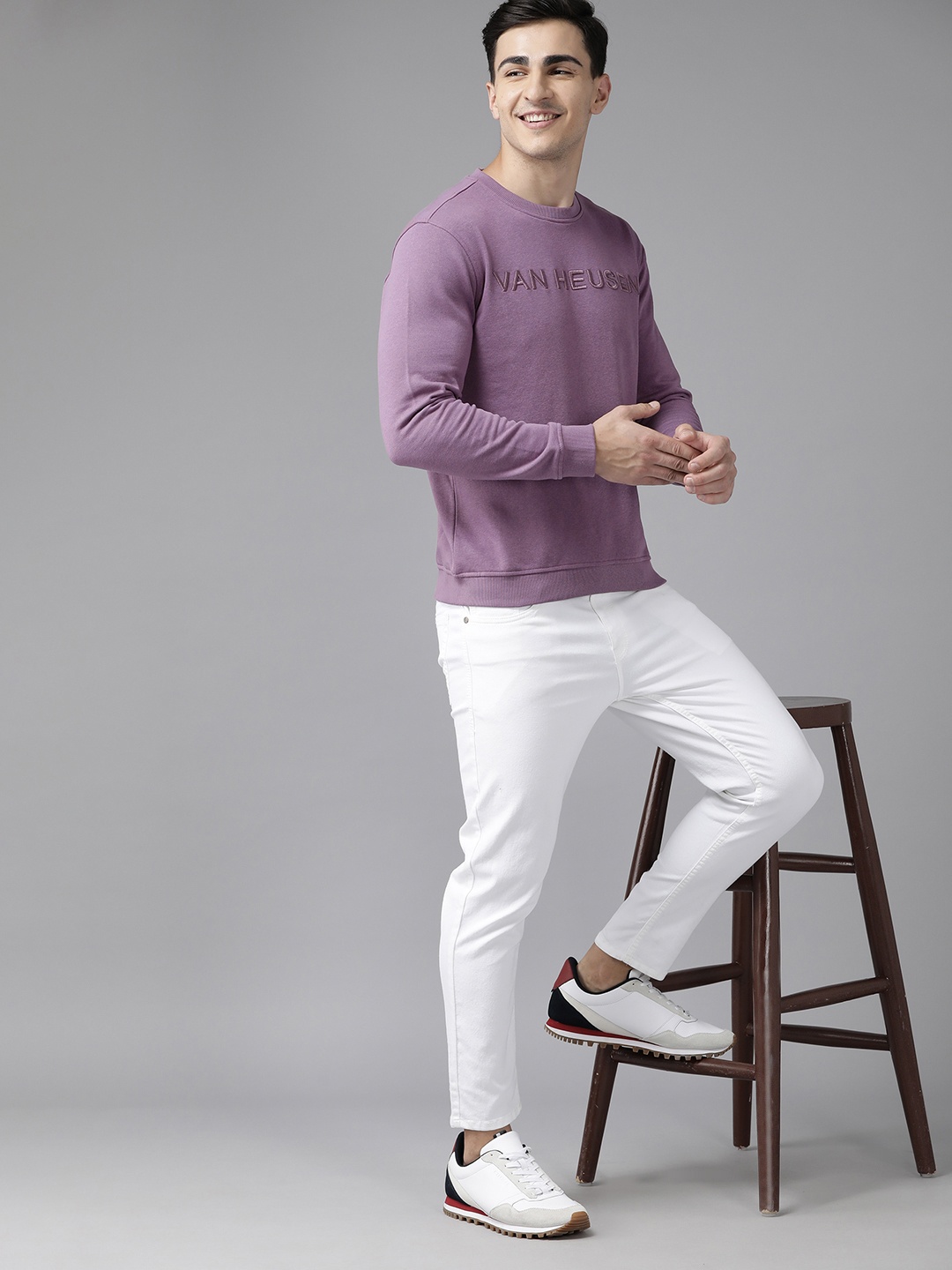 

Van Heusen Embroidered Sweatshirt, Mauve