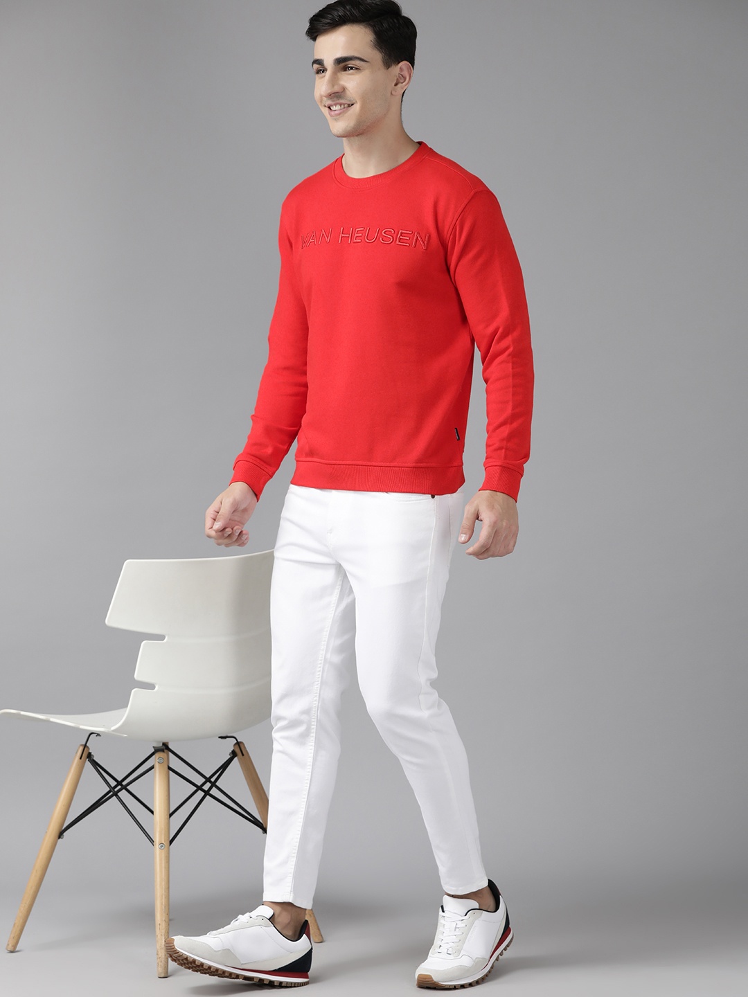 

Van Heusen Embroidered Detail Sweatshirt, Orange