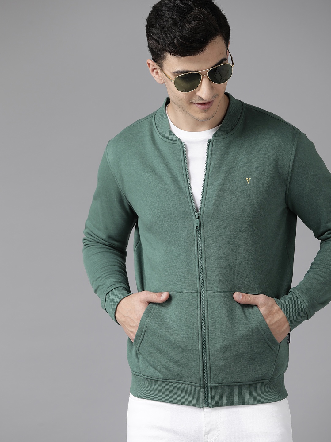 

Van Heusen Front Open Regular Sweatshirt, Green