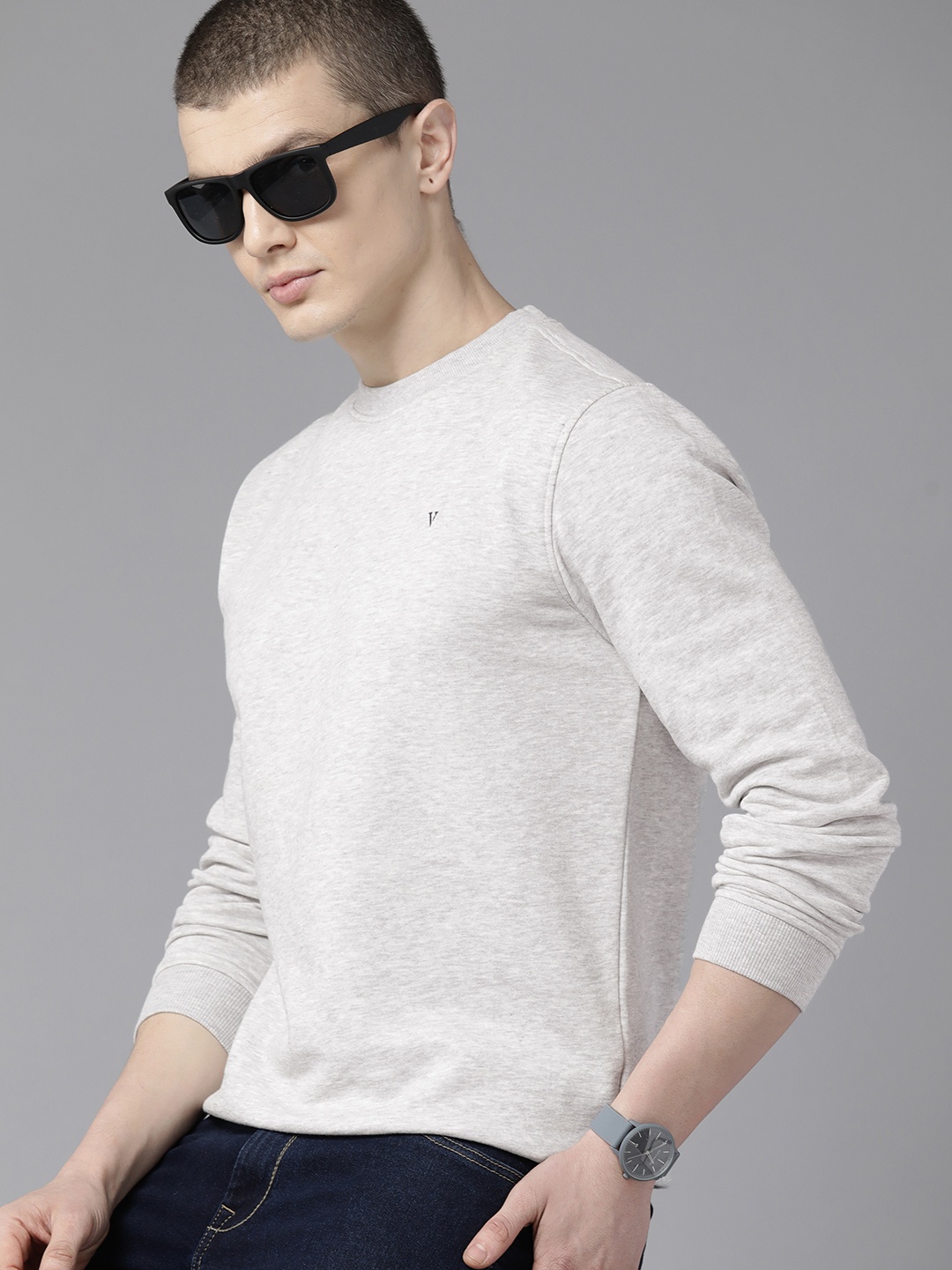 

Van Heusen Men Slim Fit Sweatshirt, Grey