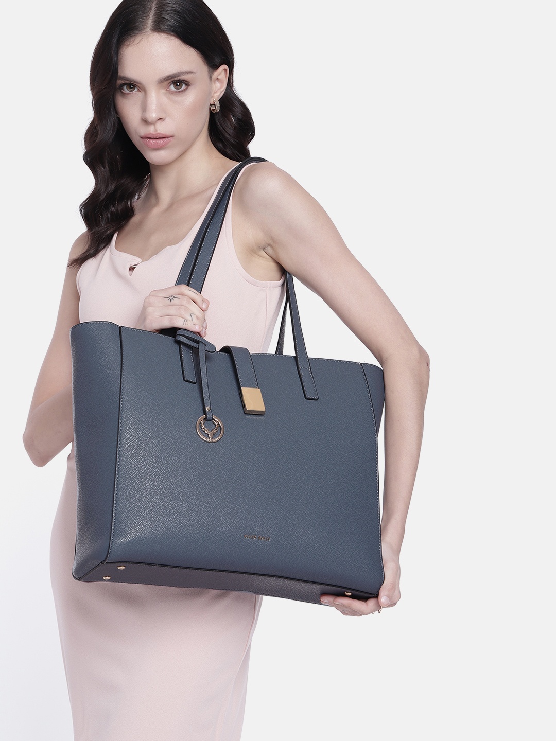 

Allen Solly Oversized Structured Shoulder Bag, Blue