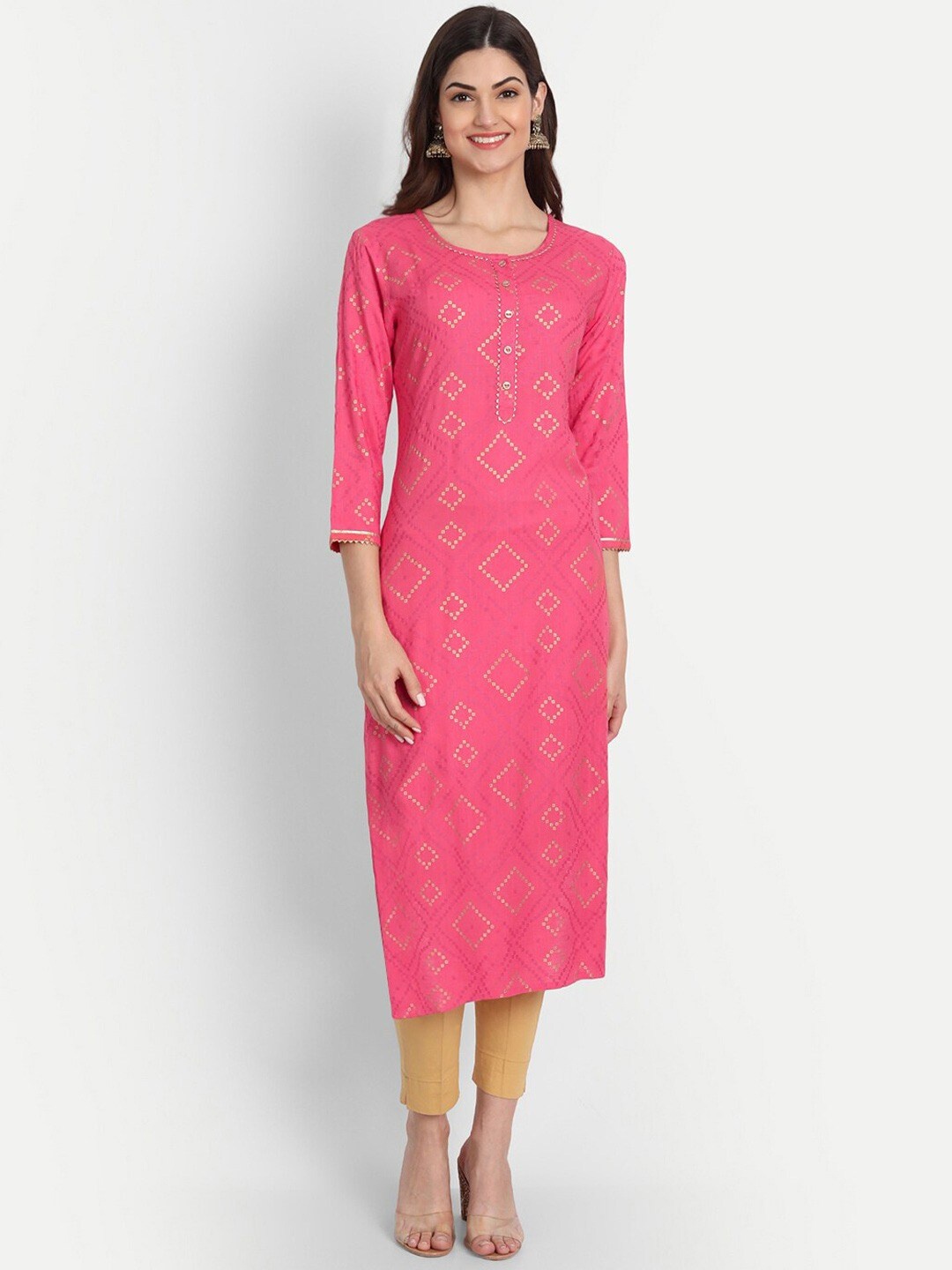 

SUTI Ethnic Motifs Printed Kurta, Coral