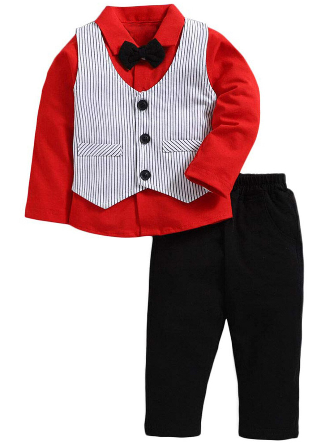 

Bold N Elegant Boys 3 Piece Party Suit, Red