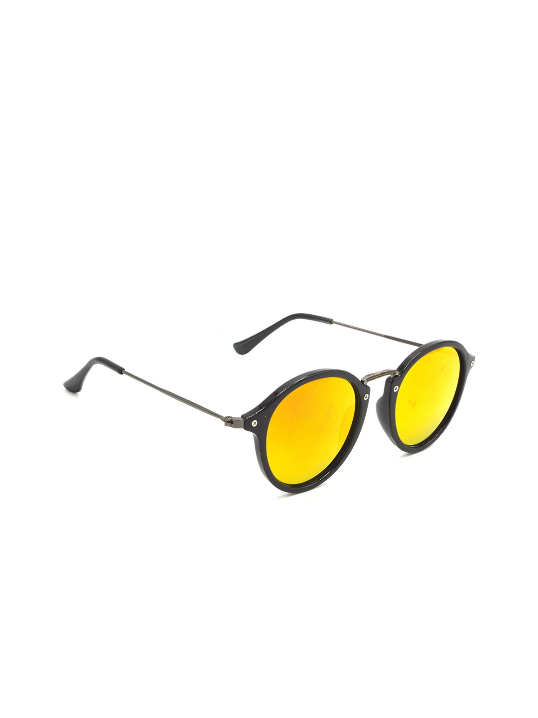 

HRINKAR Unisex Round Sunglasses With UV Protected Lens, Yellow