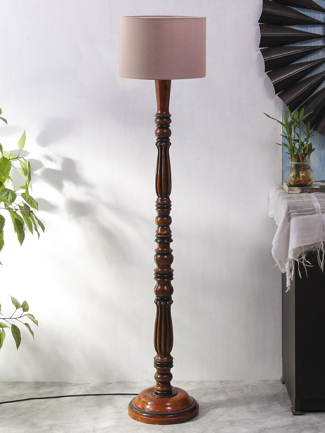 

Devansh Grey & Brown Wooden Floor Lamp