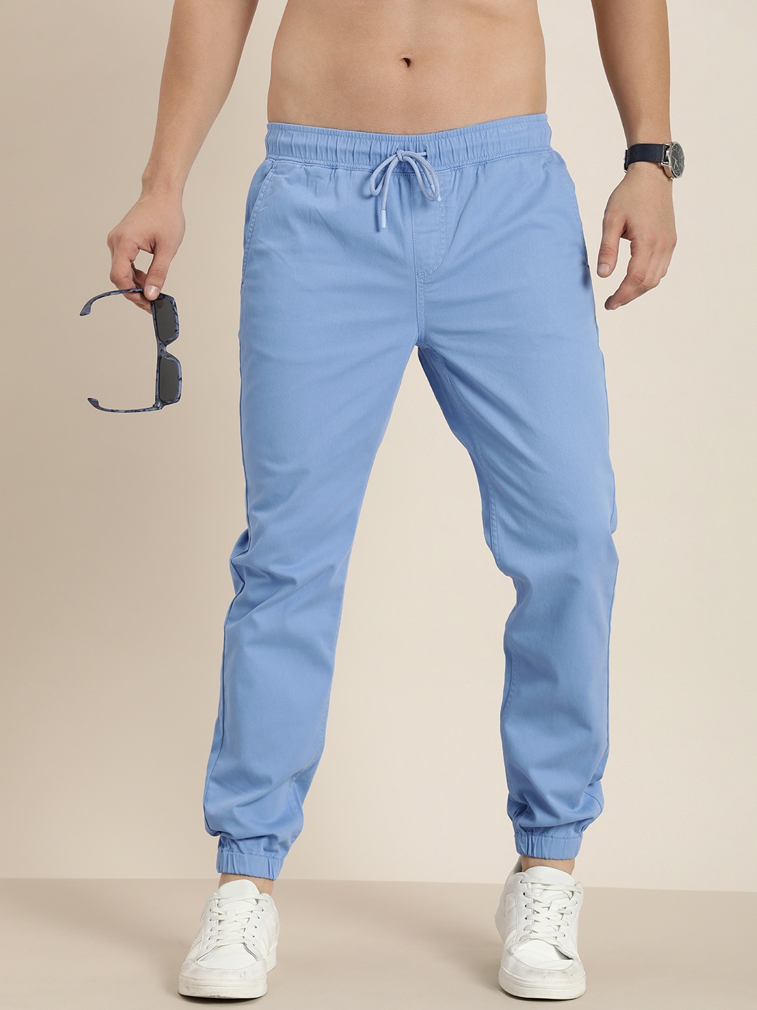 

HERE&NOW Men Joggers Trousers, Blue